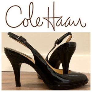 Cole Haan Carma OT Slingback Black Patent